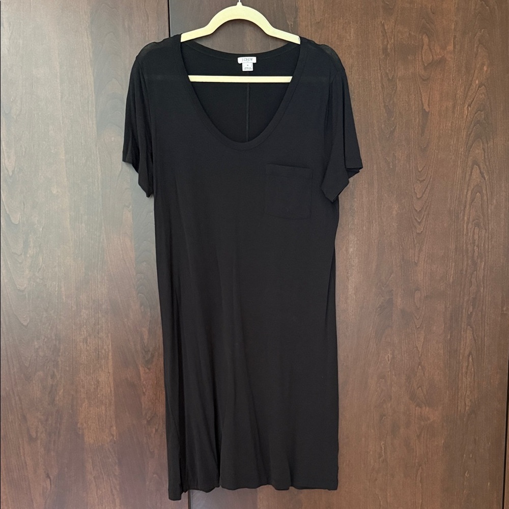 J. Crew Black Label Tee Dress with Chest Pocket